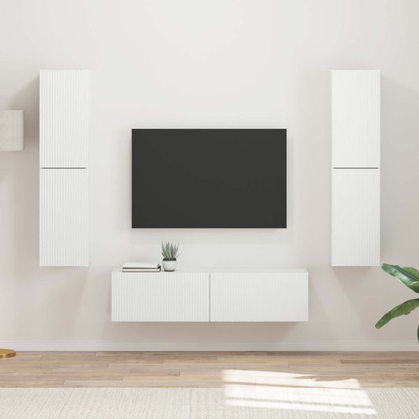 vidaXL TV-Schrankset 6 pcs Weiß Holzwerkstoff 3409123