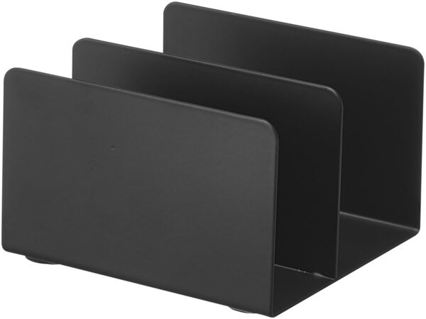 YAMAZAKI 1950 Tower Regal-Organizer, schwarz, Stahl, minimalistisch, 7,5 x 8 x 5 cm