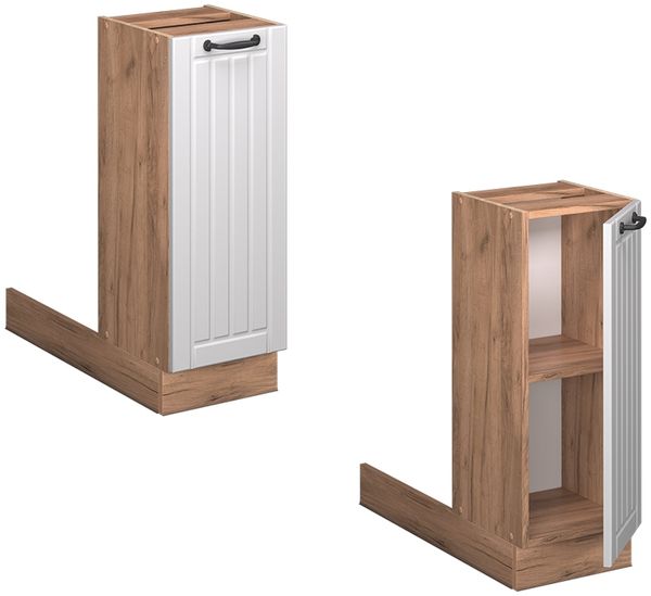 Kücheninsel Fame-Line Weiß Landhaus 30 cm ohne Arbeitsplatte Vicco Bild 5