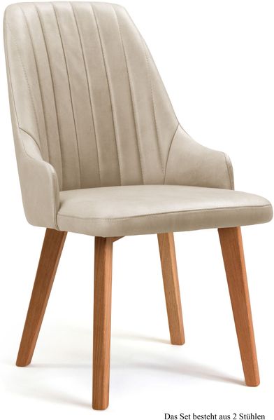 Esszimmerstuhl (2er-Set) Daryl 52x91x60 Eiche geölt/Natur