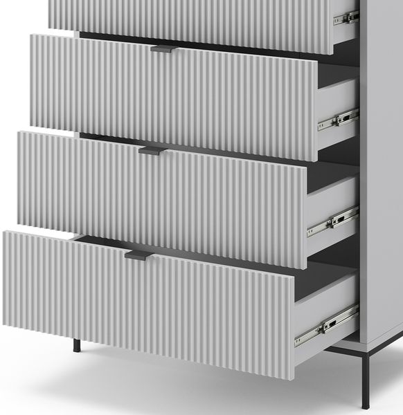 Kommode Eliza Grau 76 x 120 cm Vicco Bild 6
