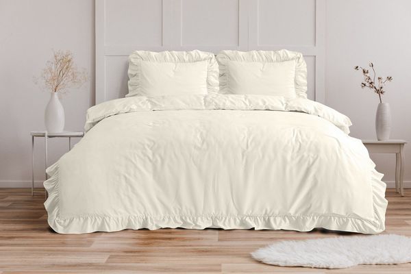 Sitheim-Europe Bettwäsche Ruffles Bettbezug & Kissenbezüge, Mikrofaser, 3 teilig