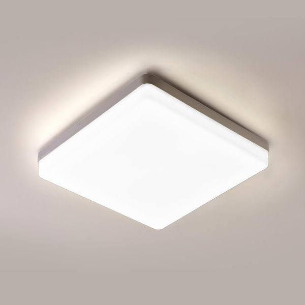 Comely LED Deckenleuchte Flach 48W, IP44 Wasserfest Badlampe Quadratisch Deckenlampe, 4000K 5400LM Led Deckenbeleuchtung für Küche Wohnzimmer Badezimmer Schlafzimmer Küche Balkon