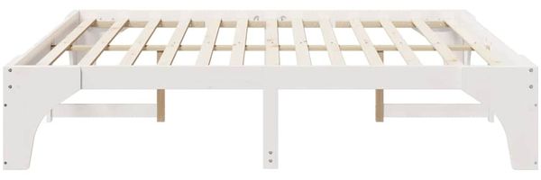 vidaXL Bettrahmen Weiß 200 x 200 cm Massives Kiefernholz 872975 Bild 6