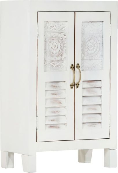 vidaXL Sideboard Weiß 55x30x90 cm Massivholz Akazie 351612