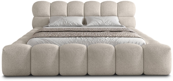 wonello Polsterbett Mira 1 (das Original), Bett mit Bettkasten und Lattenrost – eleganter Boucle-Stoff Bild 3