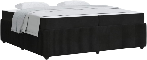 vidaXL Bettrahmen mit Matratze Schwarz 200 x 200 cm Stoff 3398440
