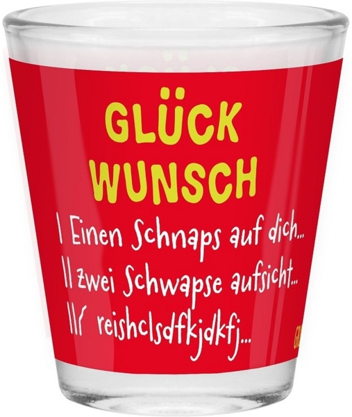 Schnapsglas Shot Stamper Lustiges Motiv Geschenk Sheepworld GLÜCKWUNSCH 074544