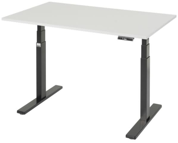 Rau Schreibtisch adlatus 100 1250x800x650-1300 M-Platte schwarz