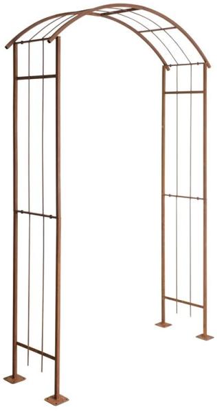 Rosenspalier Rosenbogen Torbogen 140 cm Rankhilfe Rost Metall Kletterhilfe Bogen