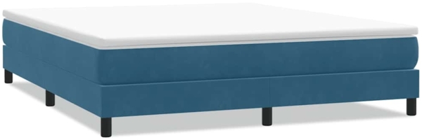 vidaXL Boxspringbett ohne Matratze Dunkelblau 180x220 cm Samt 3315889