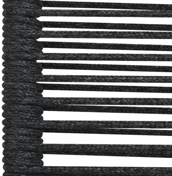 vidaXL 7-tlg. Garten-Essgruppe Schwarz Baumwollseil und Stahl 3156541 Bild 5