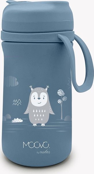 Nuvita MOOVO Thermosflasche mit Trinkaufsatz Powder Blue 350 ml