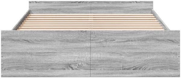 vidaXL Bettgestell mit Schubladen Grau Sonoma 160x200 cm Holzwerkstoff 3280284 Bild 4