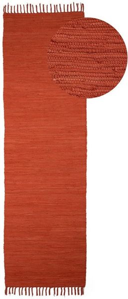 carpetfine Teppich Kelim Chindi uni, auch als Läufer, rechteckig, Höhe: 5 mm, Wendeteppich, reine Baumwolle, handgewebt, Uni-Farben, mit Fransen