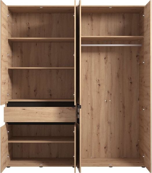 INOSIGN Kleiderschrank Corbett, grifflose Optik, FSC-zertifziert, Made in Europe (138 oder 182,5cm breit, 211cm hoch und 54,5cm tief) mit Spiegel, 1 Schublade und Innenausstattung Bild 4
