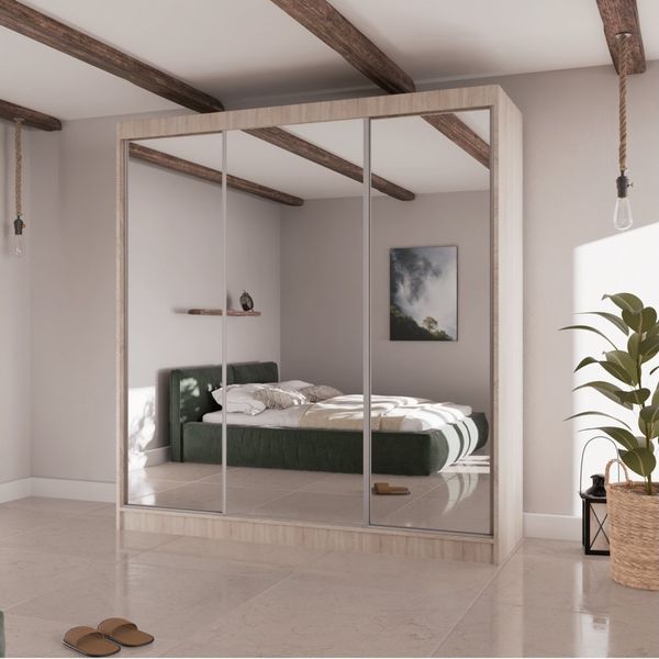 Beautysofa Kleiderschrank HOMA II Breite: 200 cm, mit Spiegeln, mit Schubladen