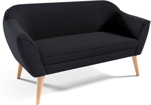 Zweisitzer Sofa KOKO II, freistehend, Stilvolles Design, Ideal für Wohnzimmer, Büro oder Wartezimmer (Velutto 20), 75 x 71 x 141 cm