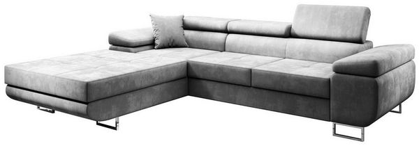 Beautysofa Ecksofa Alons mit Schlaffunktion auf Metallbeinen, L-Form Polsterecke, mit Schlaffunktion