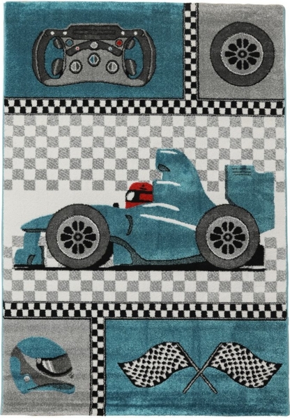 Carpettex Kinderteppich Rennwagen, Läufer, Höhe: 11 mm, Kinderteppich Rennwagen Teppich Baby Teppich Kinderzimmer Pflegeleicht Bild 5