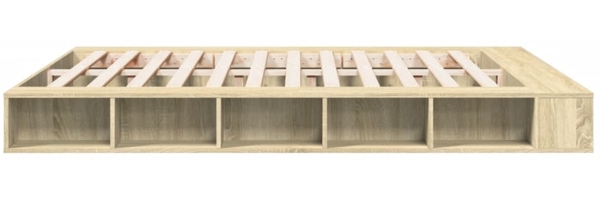 vidaXL Bettgestell Sonoma-Eiche 200x200 cm Holzwerkstoff 3280449 Bild 4