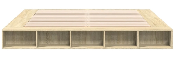 vidaXL Bettgestell Sonoma-Eiche 200x200 cm Holzwerkstoff 3280449 Bild 3