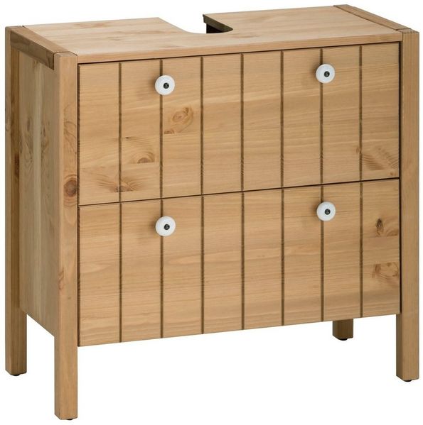 Home affaire Waschbeckenunterschrank Tina Badmöbel, Schrank, Breite 57 cm, Massivholz