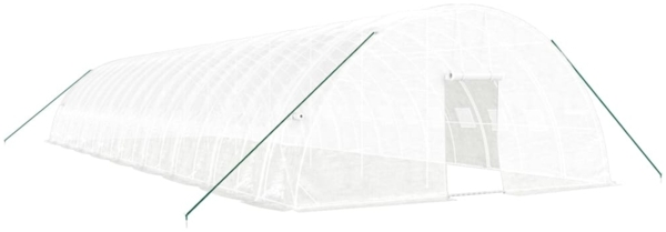 vidaXL Gewächshaus mit Stahlrahmen Weiß 108 m² 18x6x2,85 m 3188123