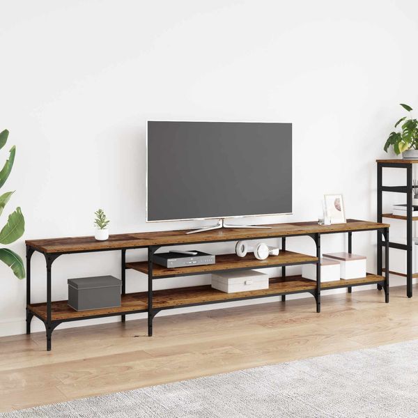 vidaXL TV-Schränk Altholz 201 x 35 x 45 cm Verbundholz und Eisen 881307