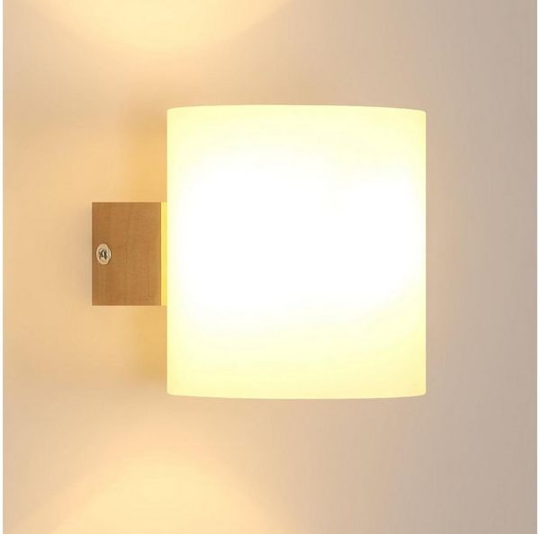 Riserva Wandleuchte Holztreppen Wandleuchte, Glas Wandleuchte, E27,für Wohnzimmer,Flur
