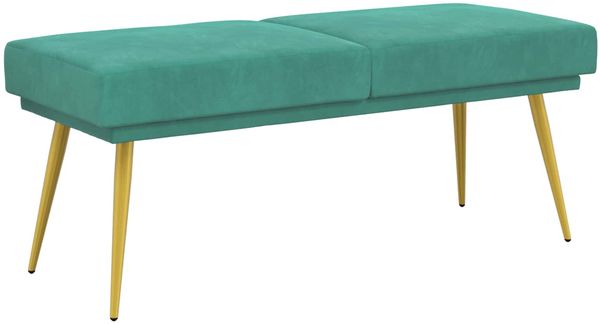 vidaXL Doppellagige Bank Türkis 120 x 45 x 46 cm Samt 42038595