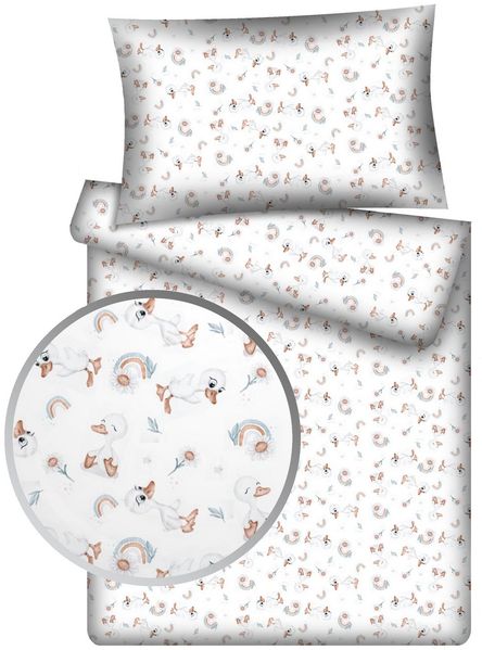 KiGATEX Kinderbettwäsche KiGATEX Set 2-teilig, 100x135 + 40x60 cm, für Mädchen + Jungen, 100% Baumwolle, weich & atmungsaktiv, waschbar bei 60°C