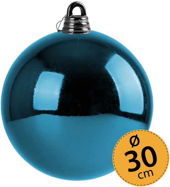 Christbaumkugel petrol Weihnachtskugel ⌀ 30 cm Baumschmuck Deko-Kugel glänzend