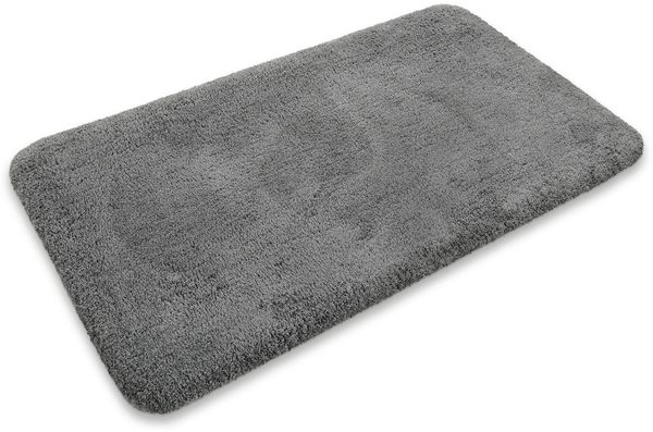 Homie Living Badematte Porto Azzurro, Höhe 30 mm, rutschhemmend beschichtet, fußbodenheizungsgeeignet, schnell trocknend, Polyester, rechteckig, Badteppich, uni, rechteckig & rund, waschbar, Badezimmerteppich