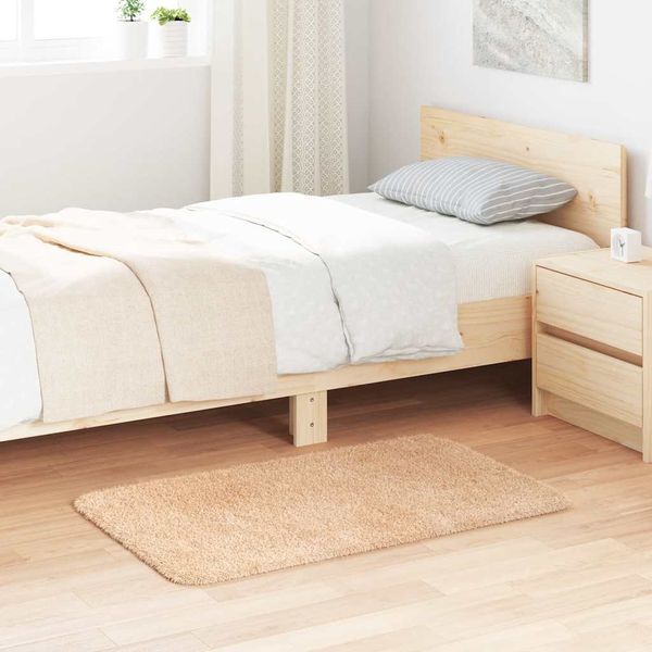 vidaXL Teppich Shaggy Hochflor NAVARRA Beige 60x100 cm Polyester 4102805