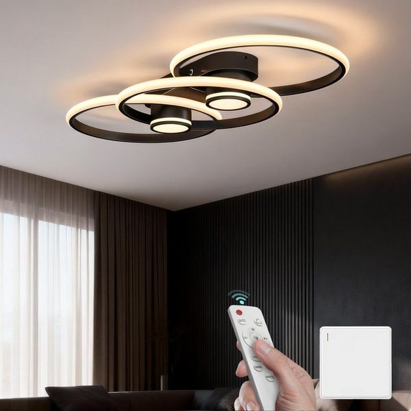 Mai & Mai Deckenleuchte Deckenleuchte Deckenlampe LED mit Fernbedienung Alivetta25037, LED wechselbar, LED-Deckenlampe mit zwei Bedienungsmöglichkeiten