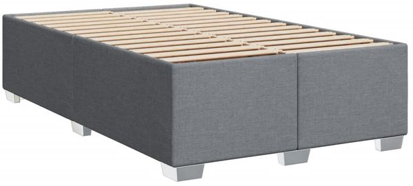 vidaXL Boxspringbett mit Matratze Hellgrau 120x200 cm Stoff 3288162 Bild 8