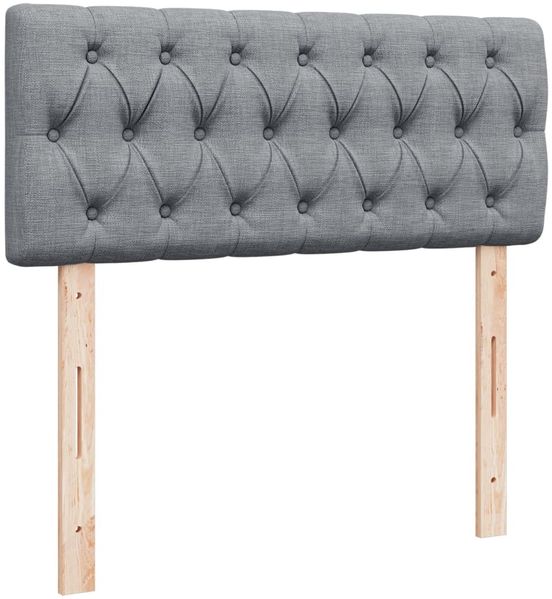 vidaXL Boxspringbett mit Matratze Hellgrau 120x200 cm Stoff 3288162 Bild 7