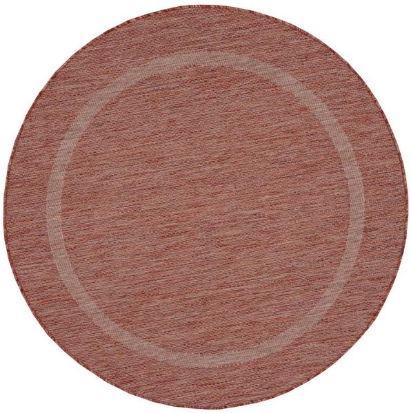 Outdoor Teppich Renata rund - 120 cm Durchmesser - Rot