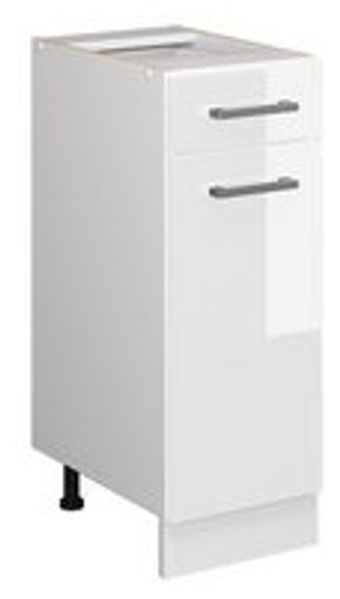 Unterschrank R-Line Weiß Hochglanz 30 cm mit Schublade, ohne Arbeitsplatte Vicco Bild 6