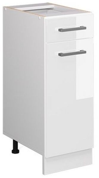 Unterschrank R-Line Weiß Hochglanz 30 cm mit Schublade, ohne Arbeitsplatte Vicco Bild 4