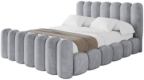 ALTDECOR Polsterbett SENA-Z (Polsterbett mit Bettkasten und Lattenrost, Boxbett ohne Matratze), Doppelbett mit Stauraum, Bett mit Kopfteil