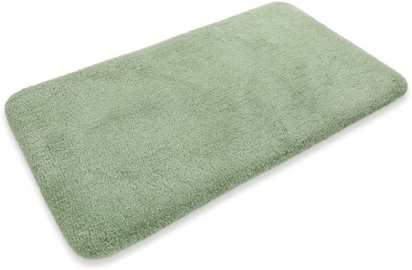 Homie Living Badematte Porto Azzurro, Höhe 30 mm, rutschhemmend beschichtet, schnell trocknend, fußbodenheizungsgeeignet, Polyester, rechteckig, Badteppich, uni, rechteckig & rund, waschbar, Badezimmerteppich