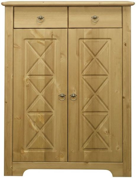 OTTO home Kommode Hugo (B/T/H: 74/38/100 cm), aus massiver Kiefer, Breite 74 cm, 2 Schubladen, FSC® zertifiziert