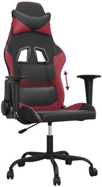 vidaXL Gaming-Stuhl Schwarz und Weinrot Kunstleder 3143648 Bild 7