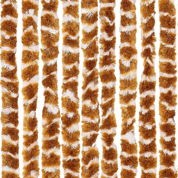 vidaXL Fliegenvorhang Ocker und Weiß 56x200 cm Chenille 377399 Bild 5