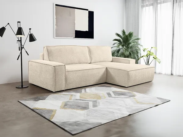 Vente-unique - AMELIA Sofa Stoff Beige - B 167 cm x H 85 cm x L 267 cm