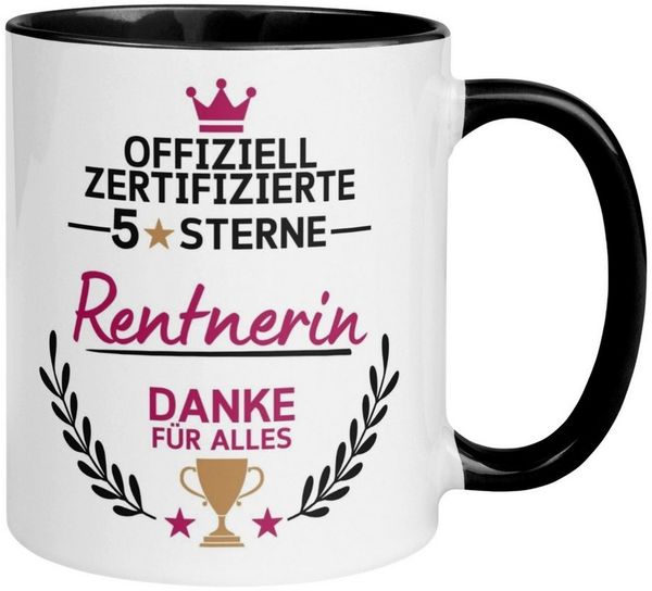 Momentals Tasse Rente Frau – Offiziell zertifizierte 5 Sterne –Geschenk Renteneintritt, Gratis Versand · Links-&Rechtshänder · Spülmaschinenfest