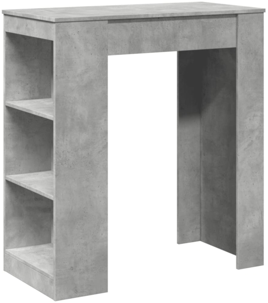 vidaXL Bartisch mit Regal Betongrau 95x47x103,5 cm Holzwerkstoff 854385