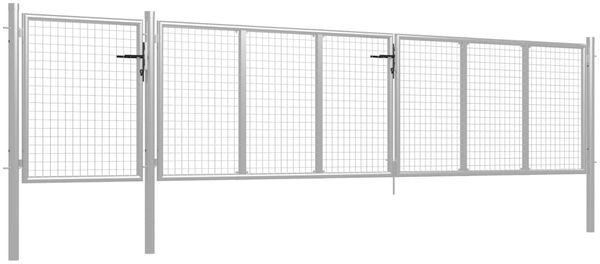 vidaXL Gartentor aus Stahl 500 x 100 cm Silber 144353 Bild 2